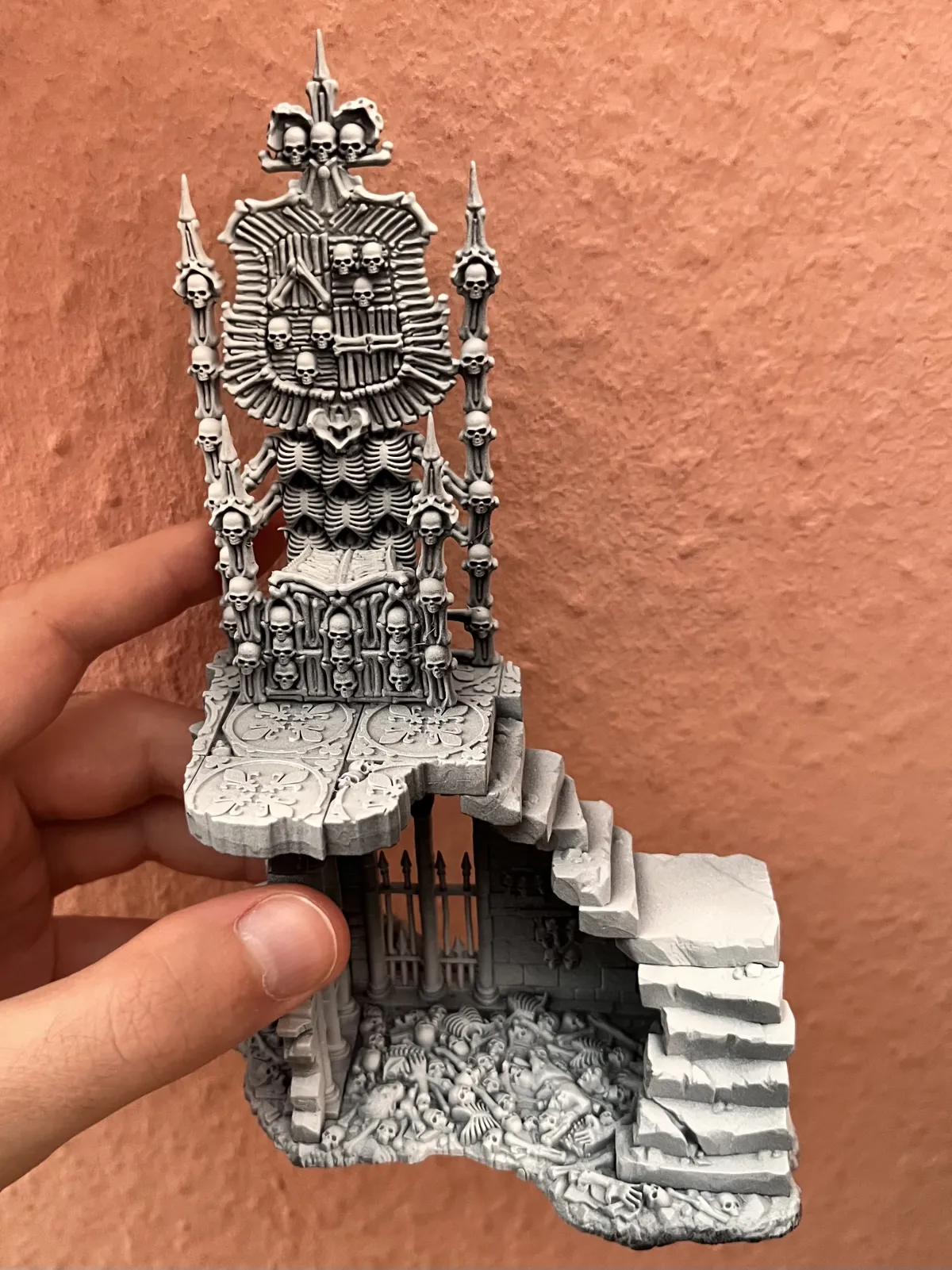 White zenithal primer on the Charnel Throne