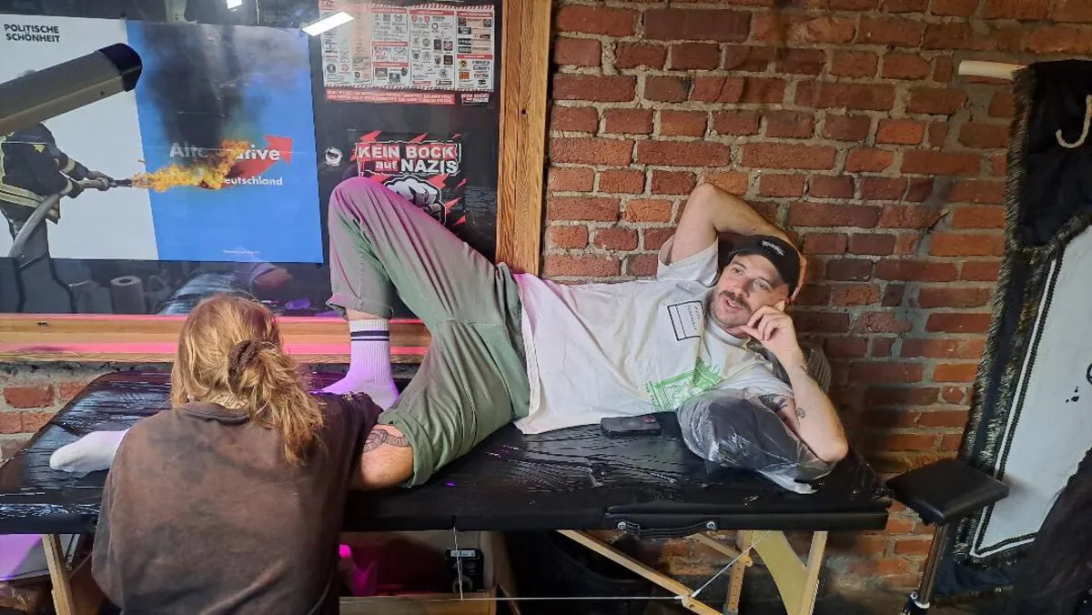 Getting tattooed