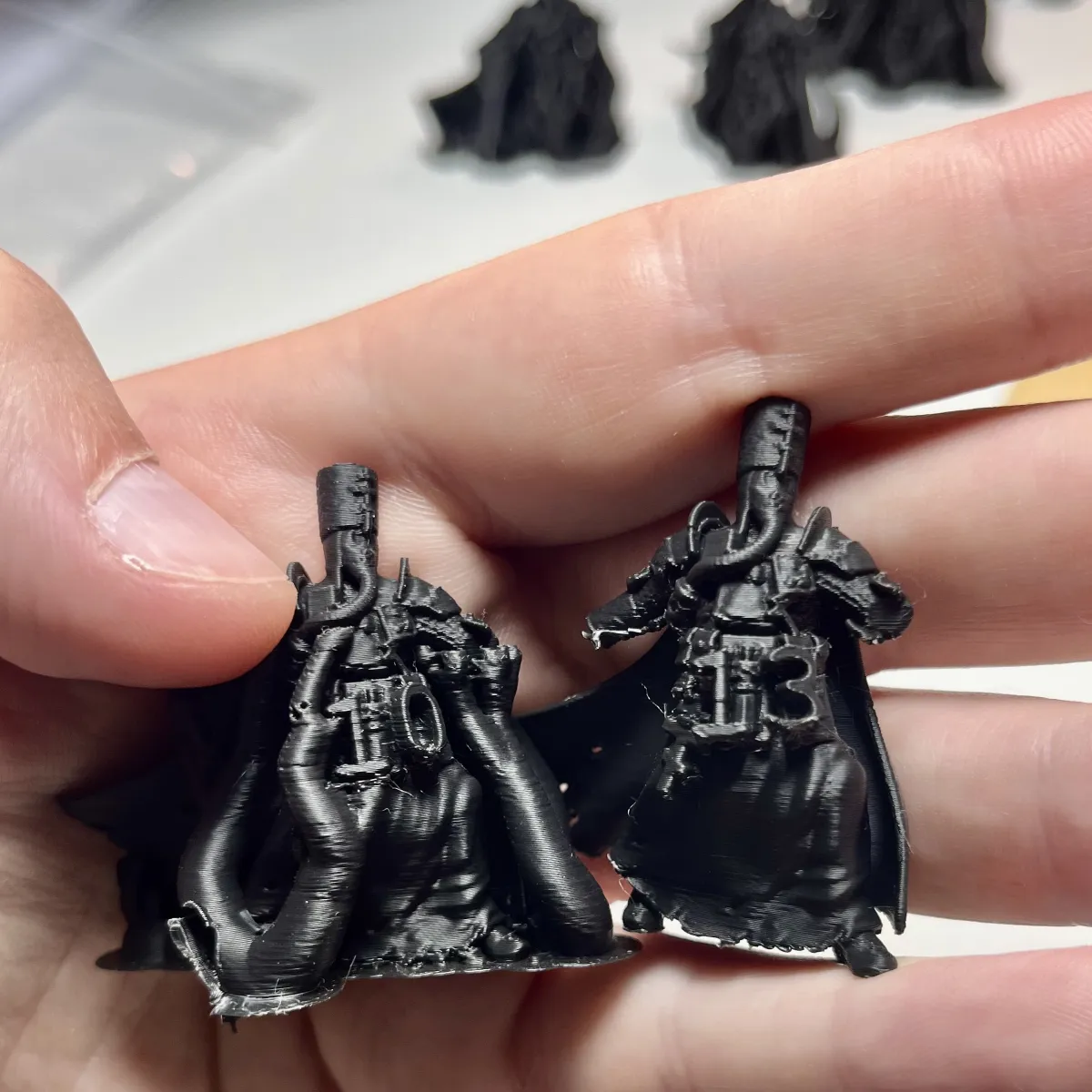 Castigator test prints marked 10 and 13