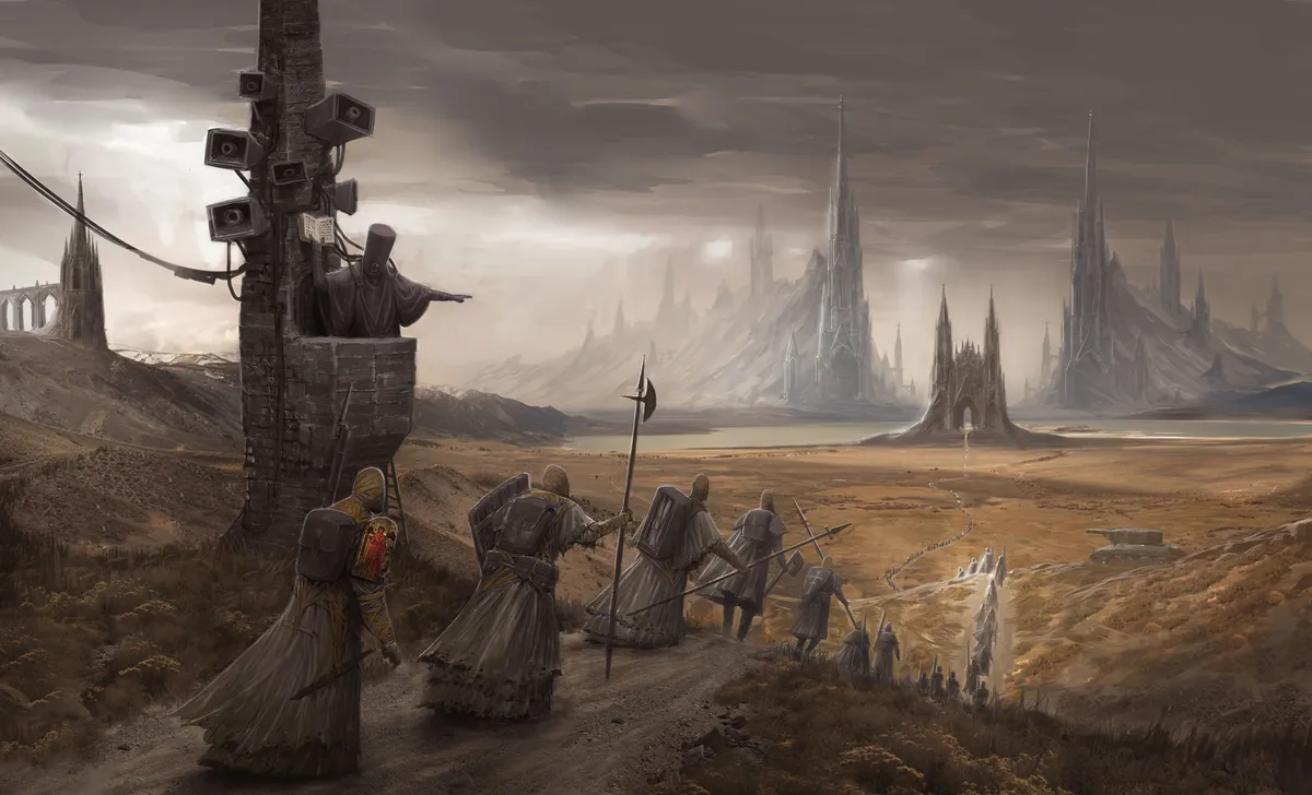 Trench Pilgrims on the march